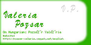 valeria pozsar business card